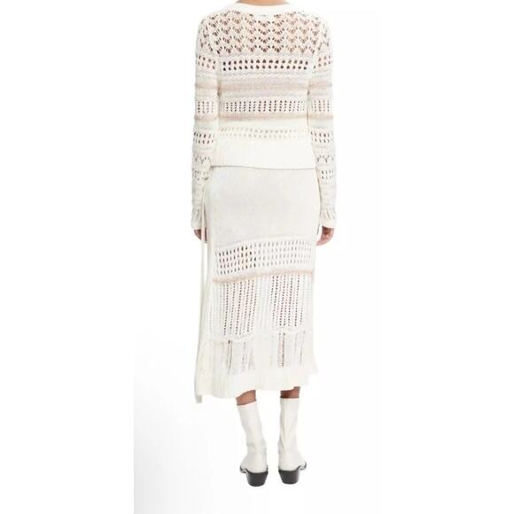 Jonathan Simkhai Joyce Cardigan Bone Multi Womens Size Large NWT $445 - Picture 2 of 16